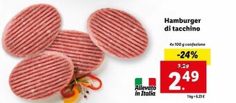 Lidl Hamburger di tacchino offerta