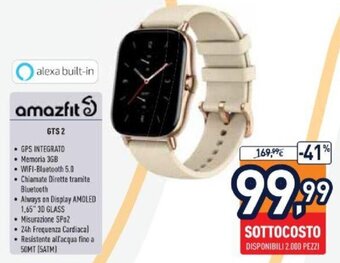 Unieuro amazfit GTS 2 offerta