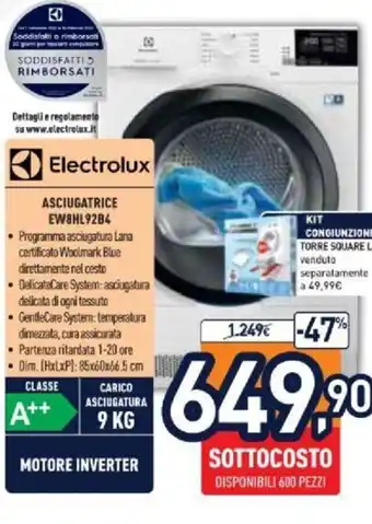 Unieuro Electrolux Asciugatrice EW8HL92B4 offerta