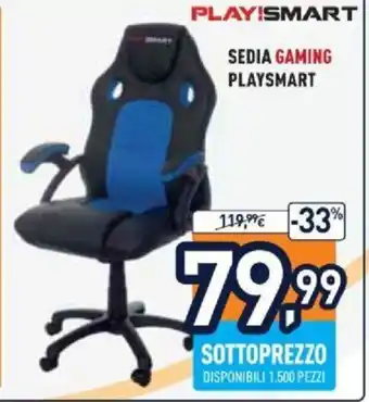 Unieuro Play1Smart Sedia Gaming offerta