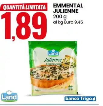 Eurospin Land Emmental Julienne 200 g offerta