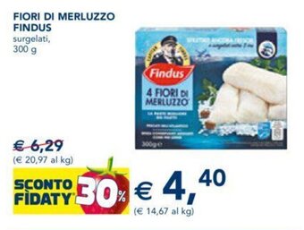 Esselunga Fiori Di Merluzzo Findus surgelati, 300 g offerta