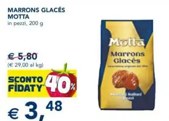 Esselunga Marrons Glacés Motta in pezzi, 200g offerta