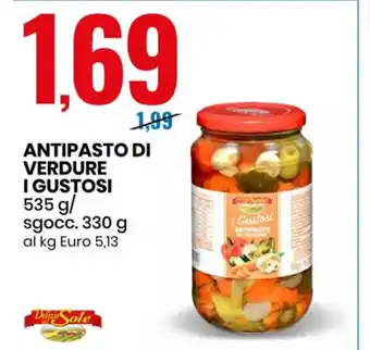 Eurospin Antipasto Di Verdure I Gustosi 535 g/ sgocc 330 g offerta