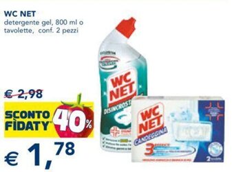 Esselunga WC Net detergente gel, 800 ml o tavolette, conf. 2 pezzi offerta