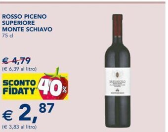 Esselunga Rosso Piceno Superiore Monte Schiavo 75 cl offerta