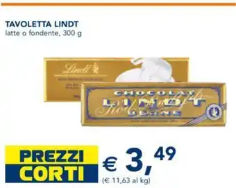 Esselunga Tavoletta Lindt 300 g offerta