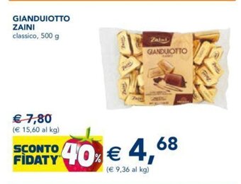 Esselunga Gianduiotto Zaini classico, 500 g offerta