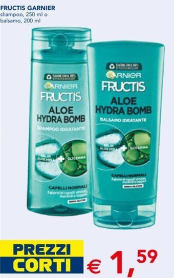 Esselunga Fructis Garnier shampoo, 250 ml o balsamo 200 ml offerta