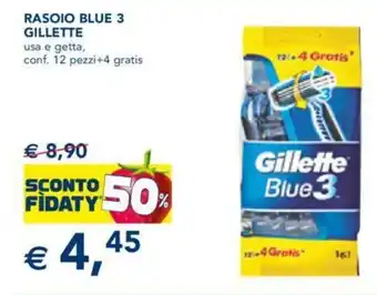 Esselunga Rosaio Blue 3 Gillette 12 pezzi + 4 gratis offerta