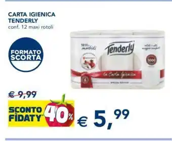 Esselunga Tenderly Carta Igienica 12 maxi offerta