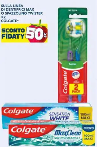 Esselunga Colgate Sulla Linea Di Dentifrici Max O Spazzolino Twister X2 offerta
