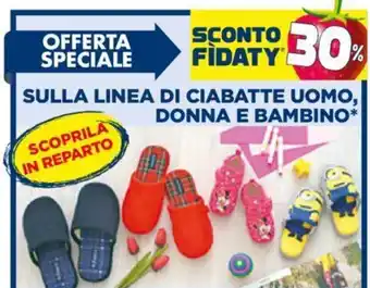 Esselunga Sulla Linea Di Ciabatte Uomo. Donna E Bambino offerta