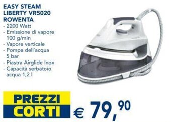 Esselunga Easy Steam Liberty VR5020 Rowenta 2200 Watt offerta