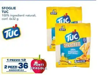 Esselunga Sfoglie TUC 6x32 g 2 pezzi offerta