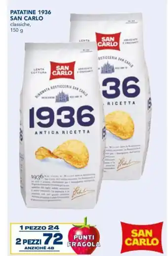 Esselunga San Carlo Patatine 1936 150 g 2 pezzi offerta