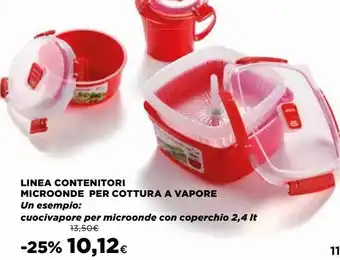Coop Linea contenitori microonde per cottura a vapore un esempio: cuacivapore per microonde con coperchio offerta