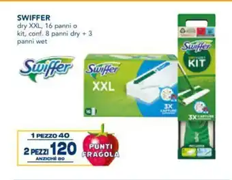 Esselunga Swiffer dry XXL, 16 panni o kit, conf. 8 panni dry + 3 panni wet 2 pezzi offerta
