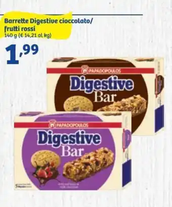 In'S Mercato Barrette Digestive cioccolato/frutti rossi 140 g offerta