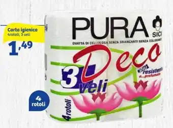 In'S Mercato Pura Carta igienica 4 rotoli offerta