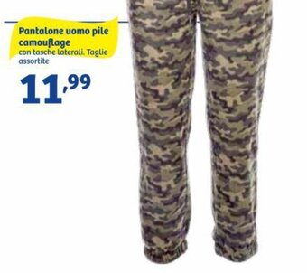 In'S Mercato Pantalone uomo pile camouflage offerta