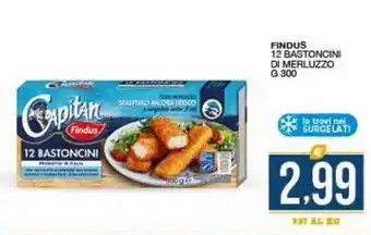 SeBón Supermercati Findus 12 Bastoncini di merluzzo 300 g offerta