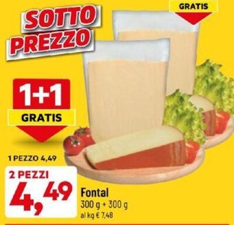 DPiù Fontal 300 g + 300 g offerta