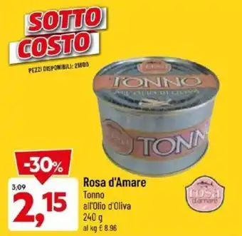 DPiù Rosa d'Amare Tonno 240 g offerta
