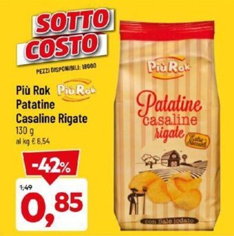 DPiù Più Rok Patatine Casaline Rigate 130 g offerta
