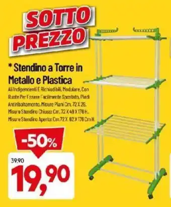 DPiù Stendino a Torre in Metallo e Plastica offerta