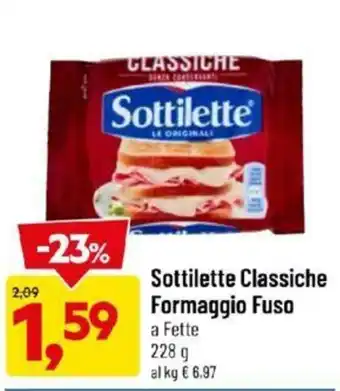 DPiù Sottilette Classiche Formaggio Fuso 228 g offerta