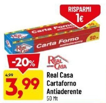 DPiù Real Casa Cartaforno Antiaderente 50 Mt offerta