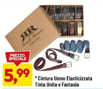 DPiù Cintura Uomo Elasticizzata Tinta Unita e Fantasia offerta