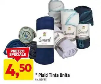 DPiù Plaid Tinta Unita Cm. 125x155 offerta