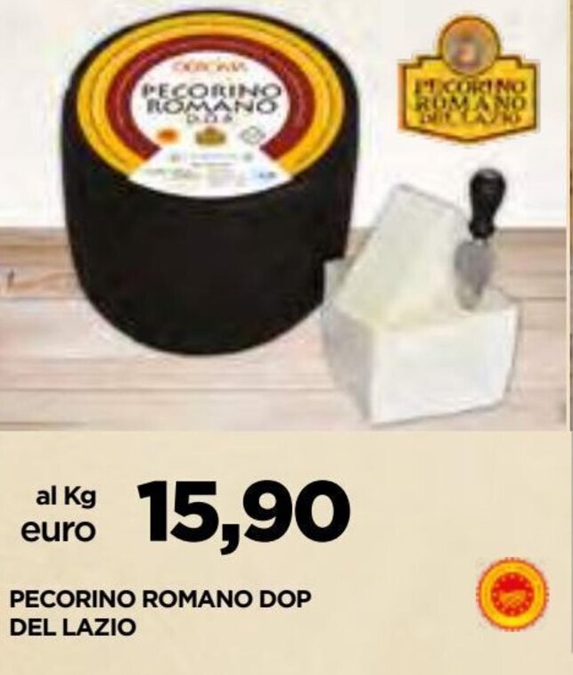 Pecorino Romano DOP Del Lazio offerta di Doc Supermercati