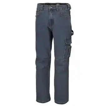 Brico Bravo Beta jeans da lavoro elasticizzati tasche porta utensili cerniera denim blu 7525 s offerta