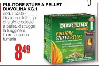 Pulitore stufa a pellet diavolina 1 kg