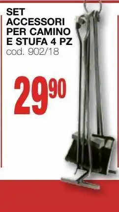 Mondo Brico Set accessori per camino e stufa 4 pz offerta