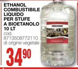 Ethanol combustibile liquido per stufe a bioetanolo 10 lt