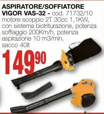 Mondo Brico Aspiratore / soffiatore vigor vas-32 offerta