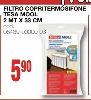 Mondo Brico Filtro copritermosifone tesa mool 2 mt x 33 cm offerta