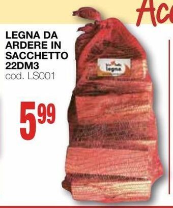 Legna da ardere in sacchetto 22dm3