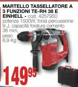 Mondo Brico Martello tassellatore a 3 funzioni te-rh 38 e einhell offerta