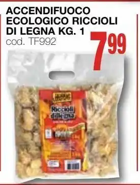 Mondo Brico Accendi fuoco ecologico riccioli di legna kg 1 offerta