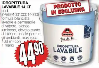 Mondo Brico Idropittura laavbile 14 lt offerta
