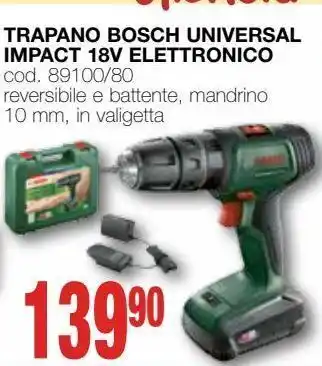 Mondo Brico Trapano bosch universal impact 18v elettronico offerta