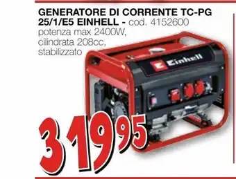 Mondo Brico Generatore di corrente tc-pg 25/1/e5 einhell offerta