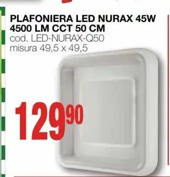 Mondo Brico Plafoniera led nurax 45w 4500 lm cct 50 cm offerta
