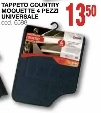 Tappeto country moquette 4 pezzi universale