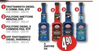 Mondo Brico Trattamento diesel e comm rail stp, pulitore iniettore benzina stp, pulitore diesel e common rail stp, stp trattamento diesel offerta